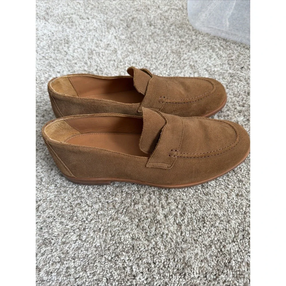 Tecovas The Monterrey Penny In Cork Suede Slip On Loafers Mens Size 8 D